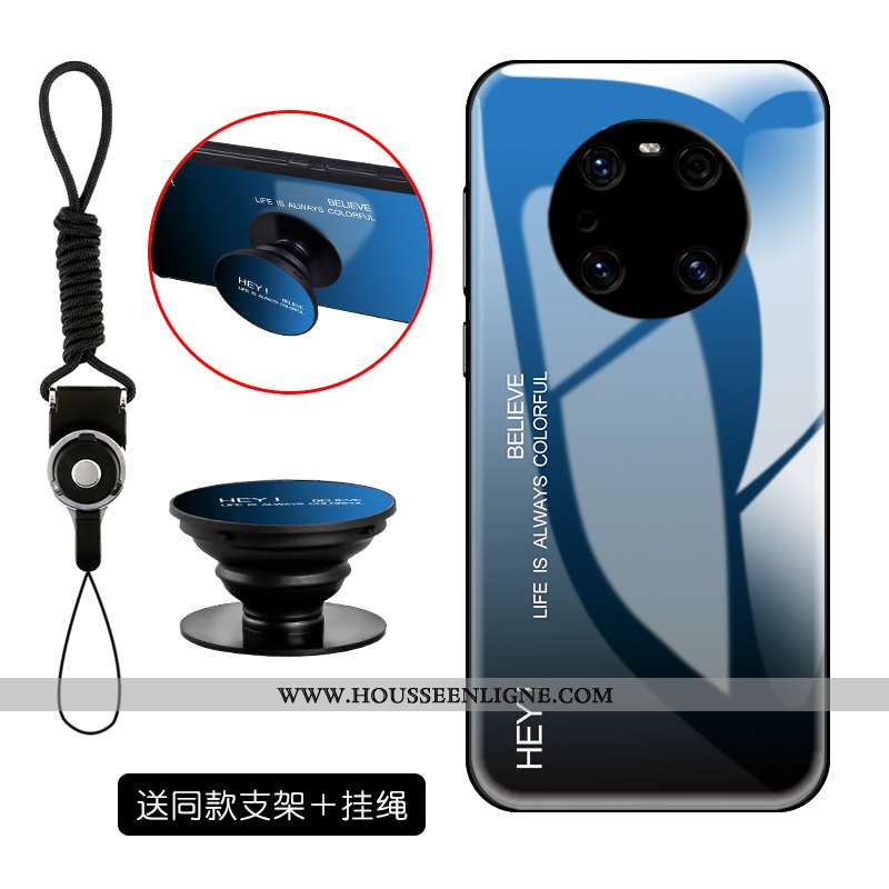 Coque Huawei Mate 40 Pro Silicone Mode Tout Compris Étui Verre Téléphone Portable Rose