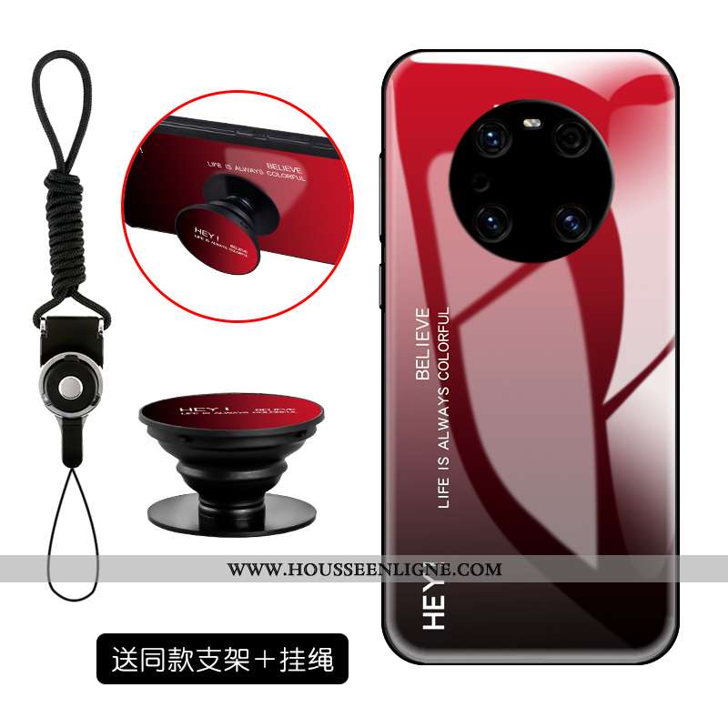 Coque Huawei Mate 40 Pro Silicone Mode Tout Compris Étui Verre Téléphone Portable Rose