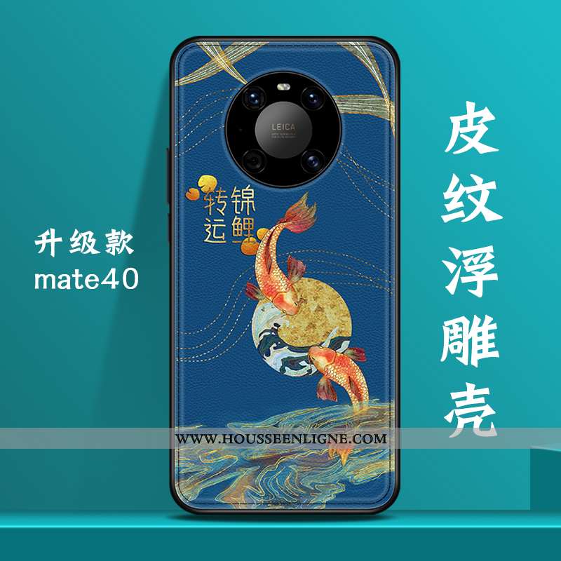 Coque Huawei Mate 40 Tendance Personnalité Net Rouge Style Chinois Luxe Nouveau Bleu