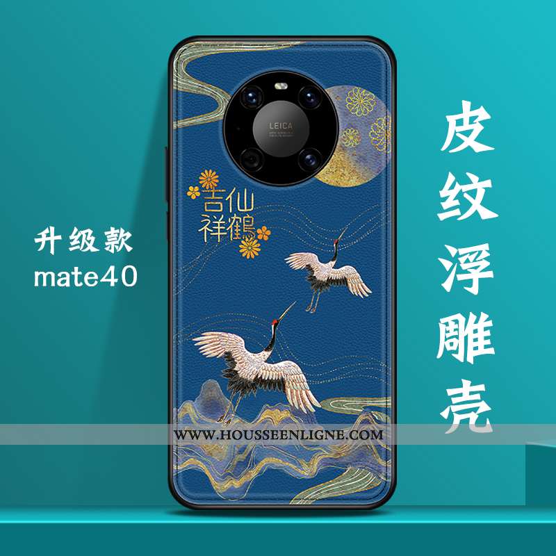 Coque Huawei Mate 40 Tendance Personnalité Net Rouge Style Chinois Luxe Nouveau Bleu