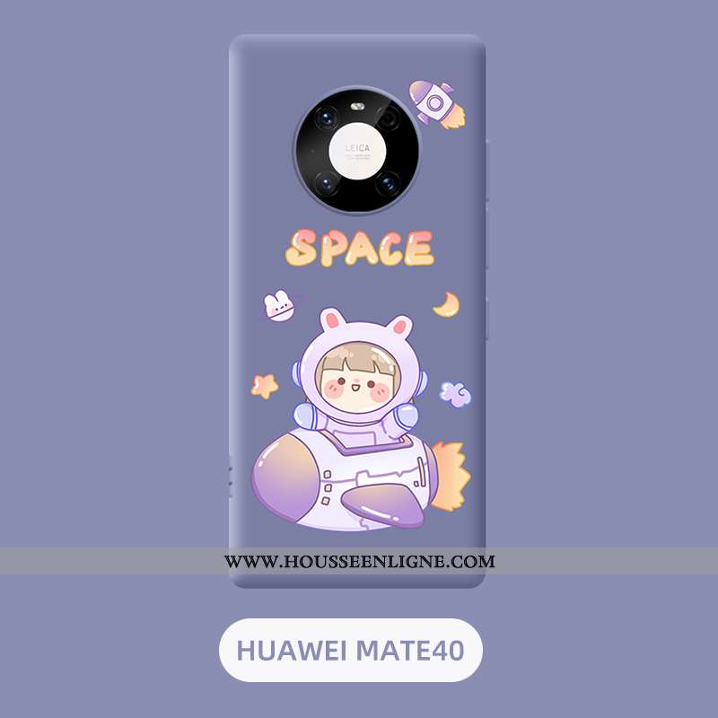 Coque Huawei Mate 40 Ultra Légère Dessin Animé Amoureux Silicone Téléphone Portable Rose