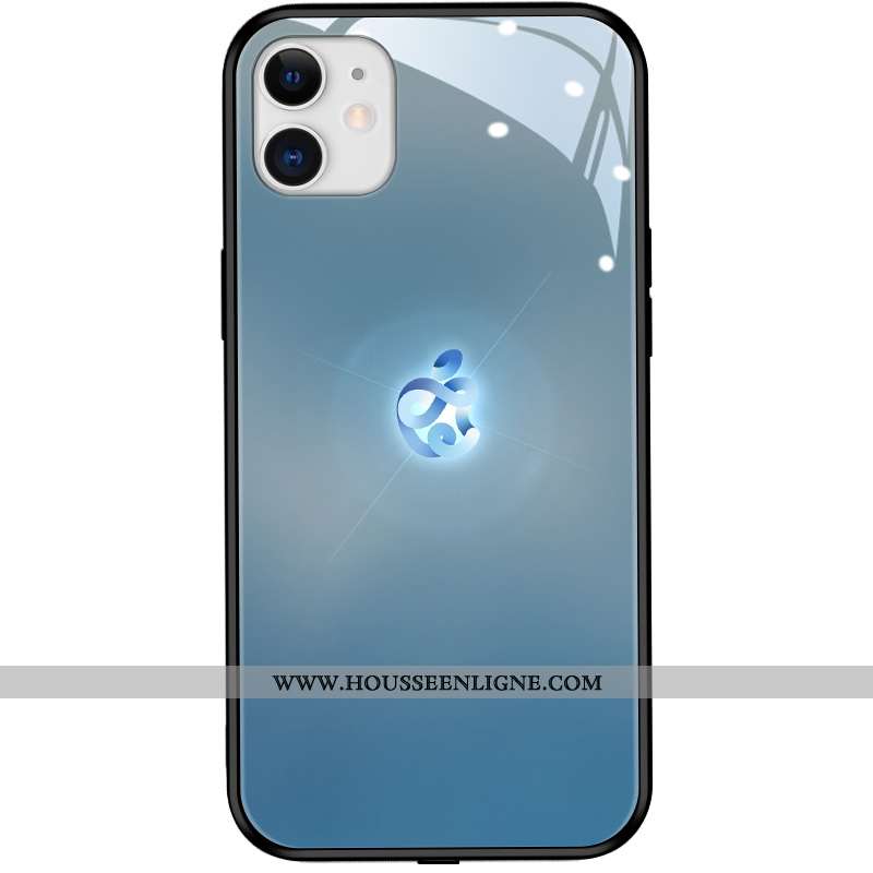 Coque iPhone 12 Mode Protection Tendance Étui Couvercle Arrière Tout Compris Dégradé De Couleur Bleu