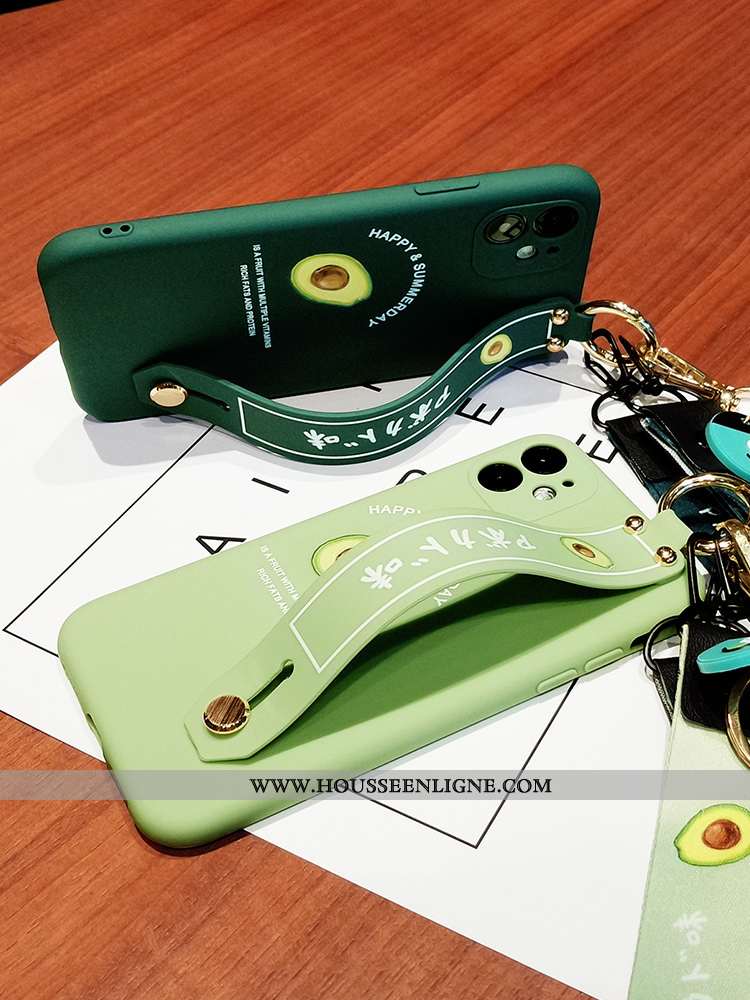 Coque iPhone 12 Pro Max Protection Personnalité Silicone Vert Luxe Tendance Fluide Doux Verte
