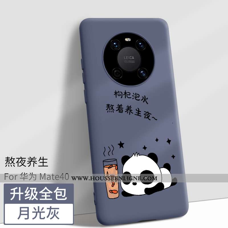 Housse Huawei Mate 40 Dessin Animé Fluide Doux Incassable Téléphone Portable Tout Compris Noir Coque
