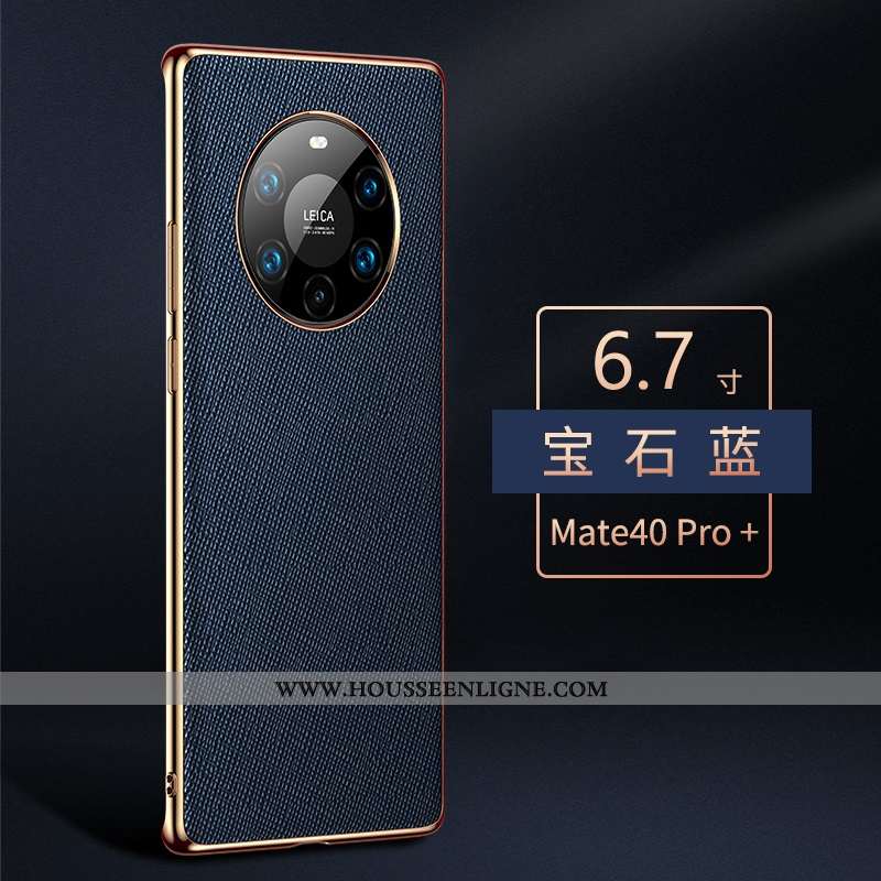Housse Huawei Mate 40 Pro+ Cuir Véritable Protection Luxe Violet Tout Compris Luxe Incassable