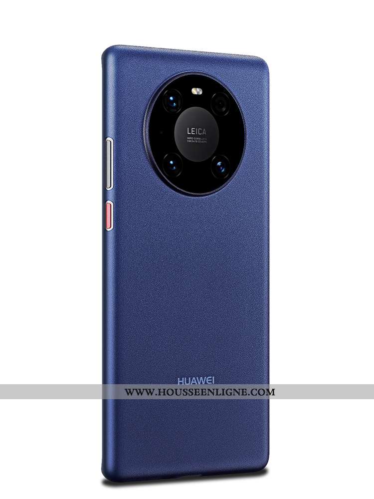 Housse Huawei Mate 40 Pro Personnalité Ultra Protection Légère Étui Délavé En Daim Simple Bleu