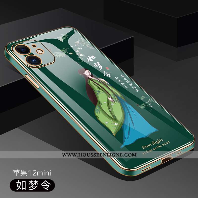 Housse iPhone 12 Mini Ultra Tendance Légère Transparent Téléphone Portable Incassable Protection Ros