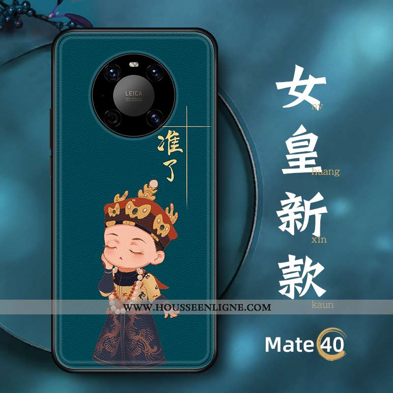 Étui Huawei Mate 40 Créatif Original Style Chinois Coque Nouveau Tendance Tout Compris Verte