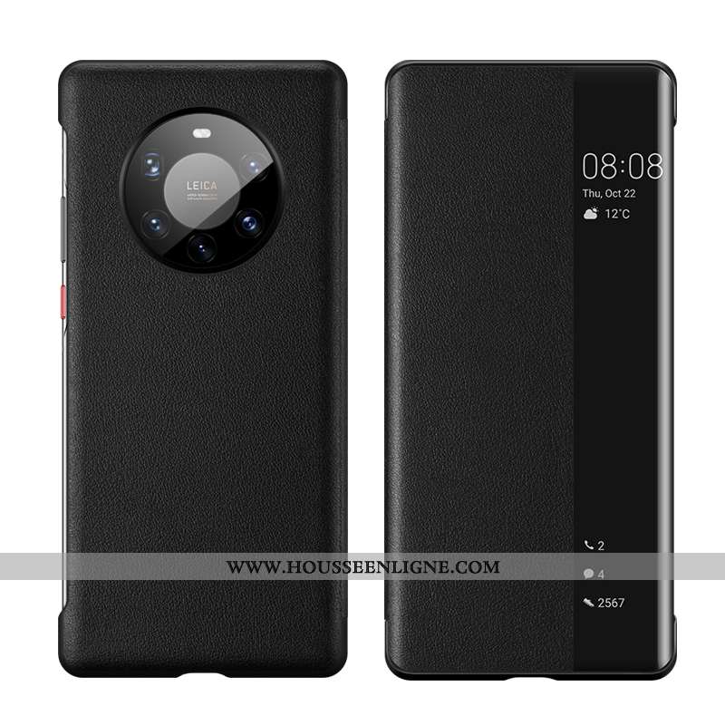 Étui Huawei Mate 40 Pro+ Cuir Protection Incassable Dormance Téléphone Portable Windows Rose
