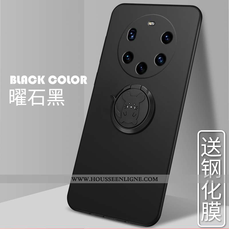 Étui Huawei Mate 40 Pro+ Protection Fluide Doux Silicone Tout Compris Téléphone Portable Rose