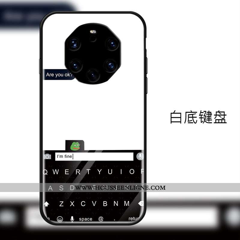 Étui Huawei Mate 40 Rs Tendance Mode Simple Téléphone Portable Tout Compris Verre Noir
