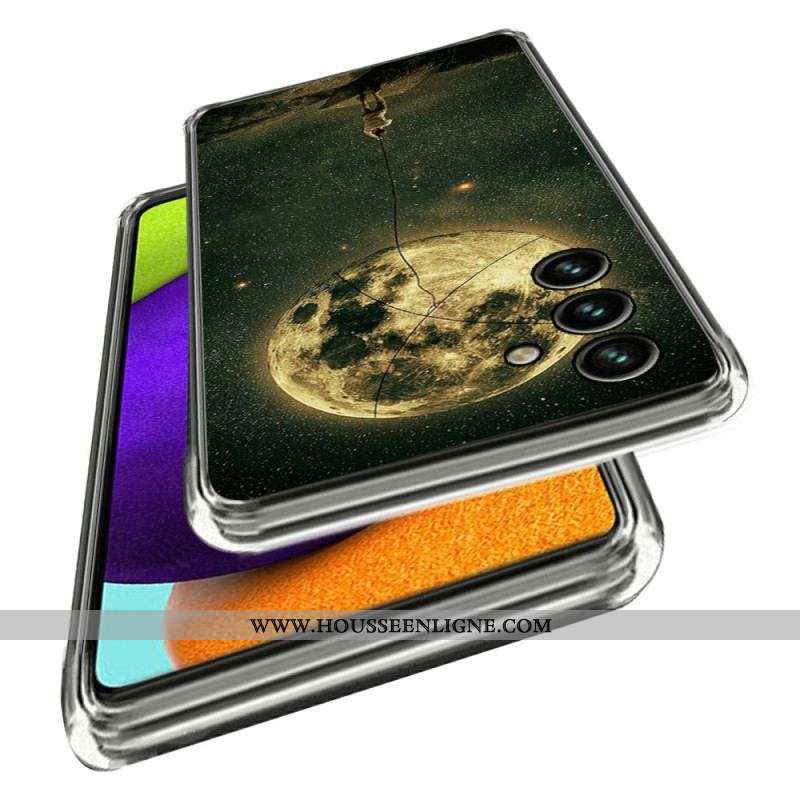 Coque Samsung Galaxy A14 5G / A14 Flexible Homme à la lune