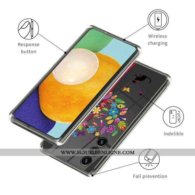 Coque Samsung Galaxy A14 5G / A14 Transparente Arbre Coloré