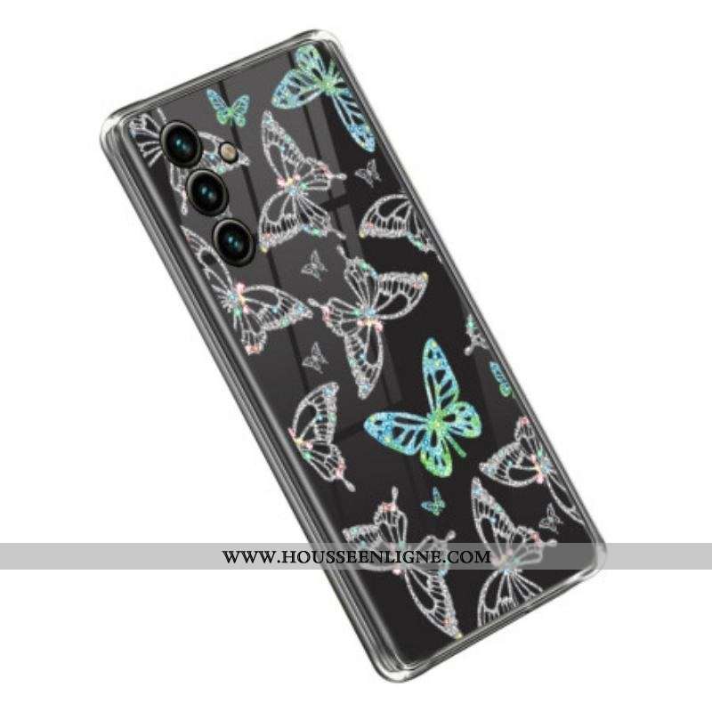 Coque Samsung Galaxy A14 5G / A14 Transparente Papillons