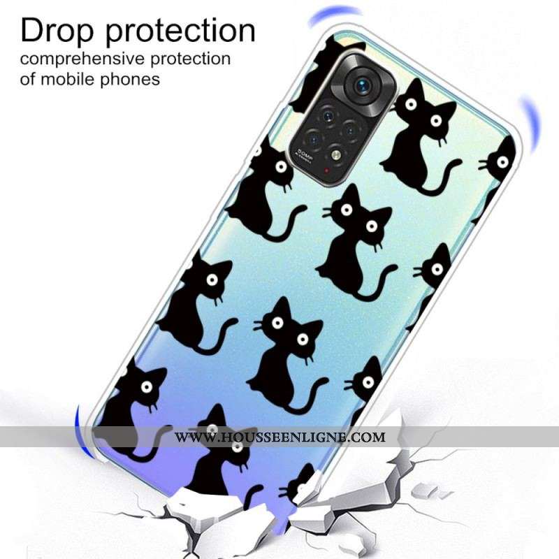 Coque Xiaomi Redmi Note 11 Pro / Note 11 Pro 5G Multiples Chats Noirs