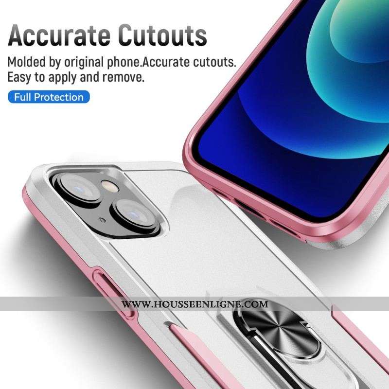 Coque iPhone 15 Plus Anneau-Support Bicolore