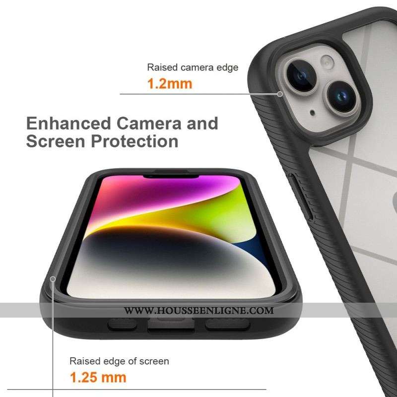 Coque iPhone 15 Plus Transparente avec Film pour Écran