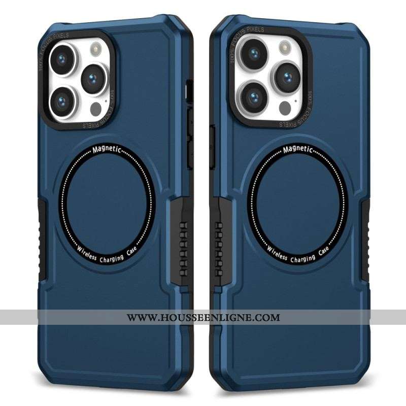 Coque iPhone 15 Pro Max Style Cuir Compatible Magsafe