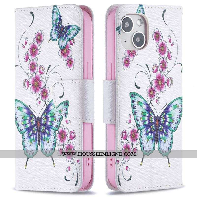 Housse iPhone 15 Papillons en Vol