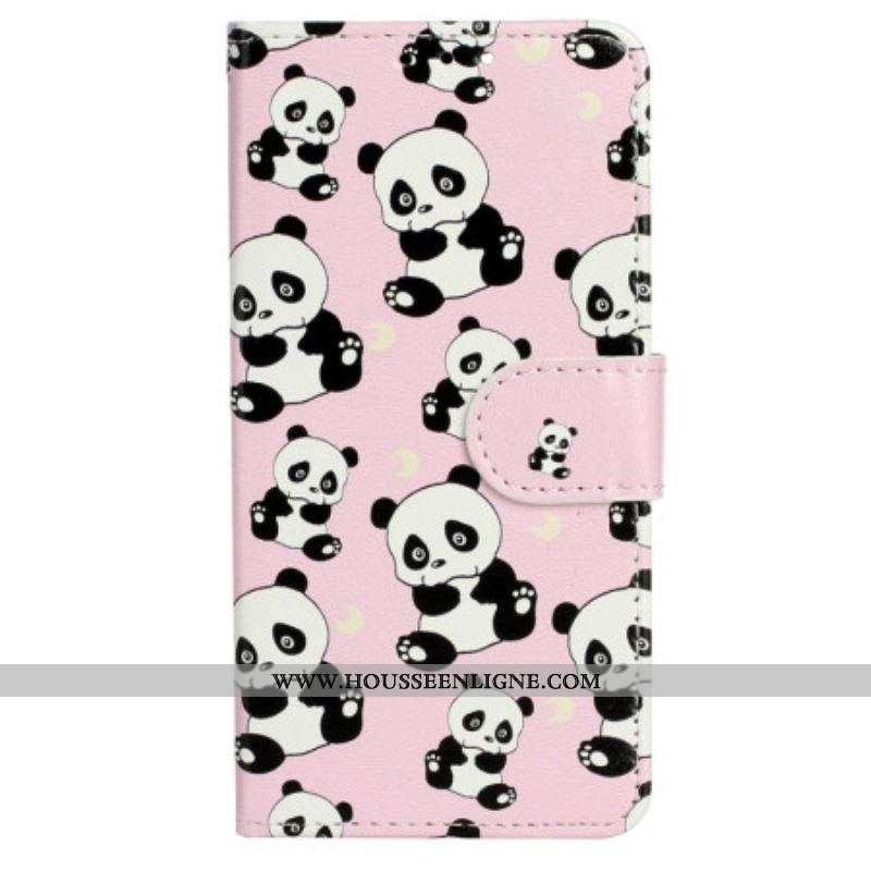 Housse iPhone 15 Petits Pandas à Lanière