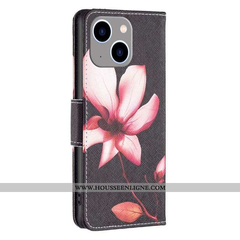 Housse iPhone 15 Plus Fleur Rose