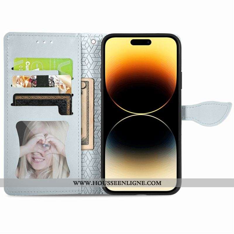 Housse iPhone 15 Pro Feuille Tribale