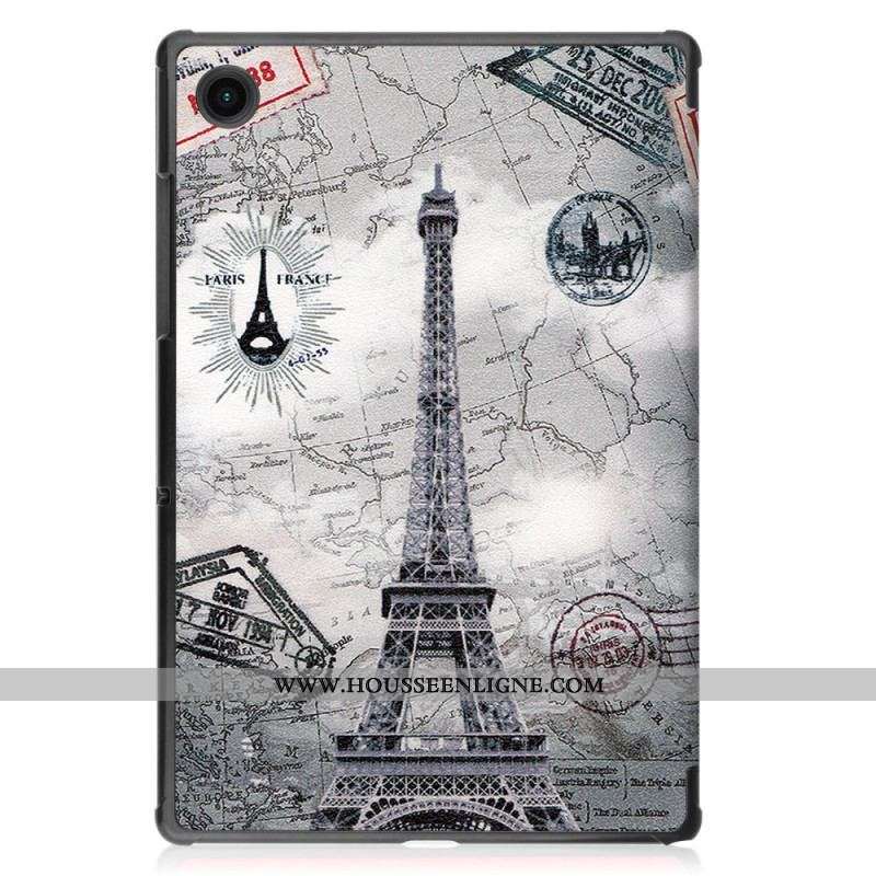 Smart Case Samsung Galaxy Tab A8 (2021) Renforcée Tour Eiffel Rétro