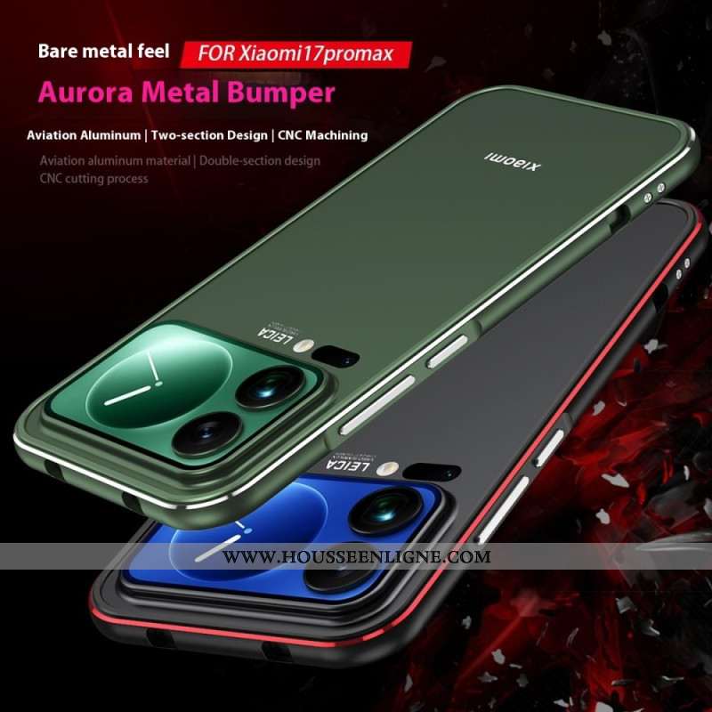 Bumper Xiaomi 17 Pro Max Protection Objectif et Cadre Métallique