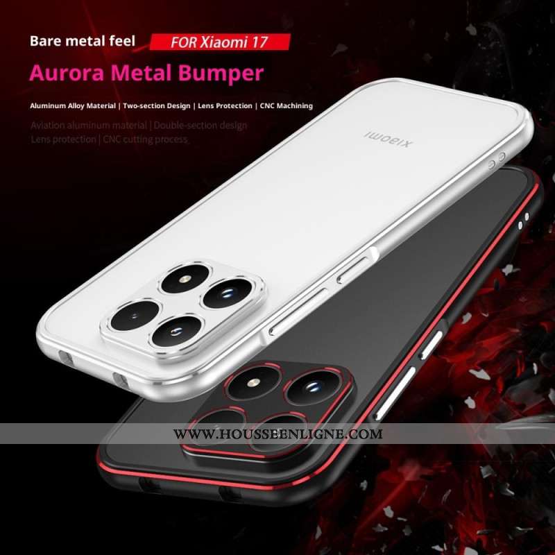 Bumper Xiaomi 17 Protecteur d'Objectif et Cadre Métallique