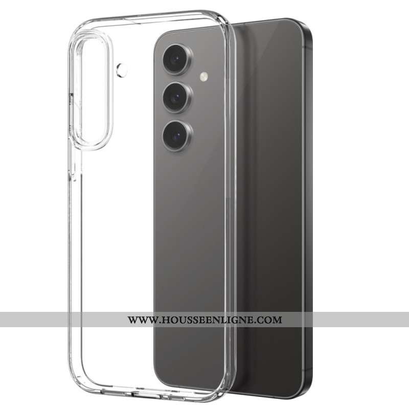 Coque 2-en-1 Samsung Galaxy S25 Plus 5G Transparente avec Protecteur Écran en Verre Trempé