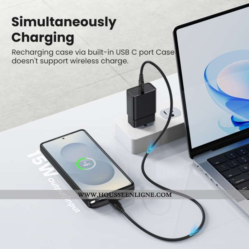 Coque Batterie 10000mAh pour Samsung Galaxy S25 Plus / S24 Plus Chargeur avec Fixation Magnétique