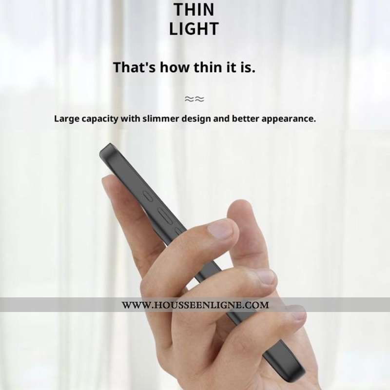 Coque Batterie Externe pour iPhone 17 Pro 5000mAh avec Support Intégré