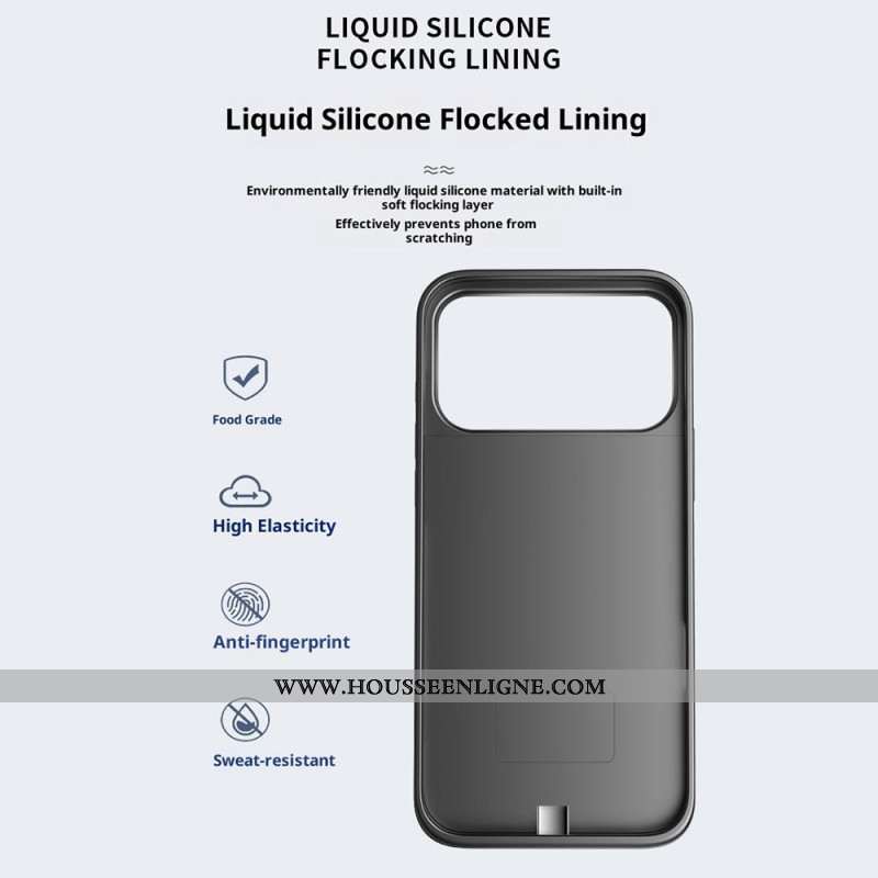 Coque Batterie Externe pour iPhone 17 Pro 5000mAh avec Support Intégré