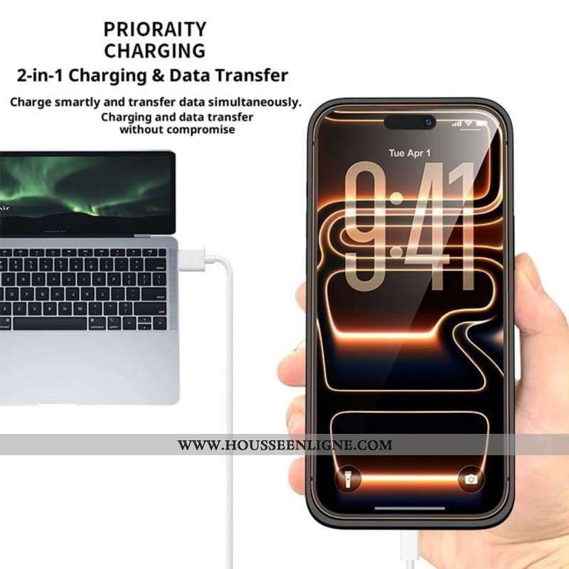 Coque Batterie Externe pour iPhone 17 Pro 5000mAh avec Support Intégré