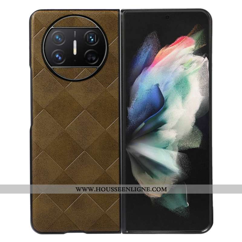 Coque Huawei Mate X3 Simili Cuir Motif Carreaux