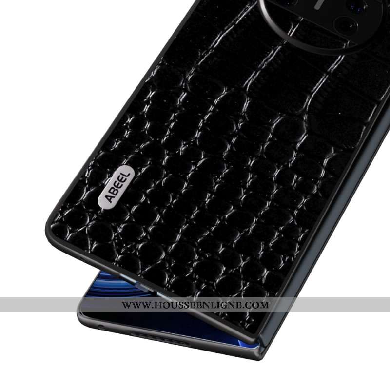 Coque Huawei Mate X3 Vrai Cuir style Crocodile ABEEL