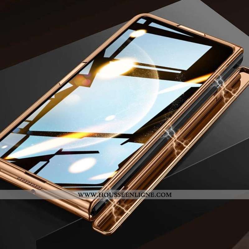 Coque Huawei Mate X6 Simili Cuir Texturé avec Protecteur Écran