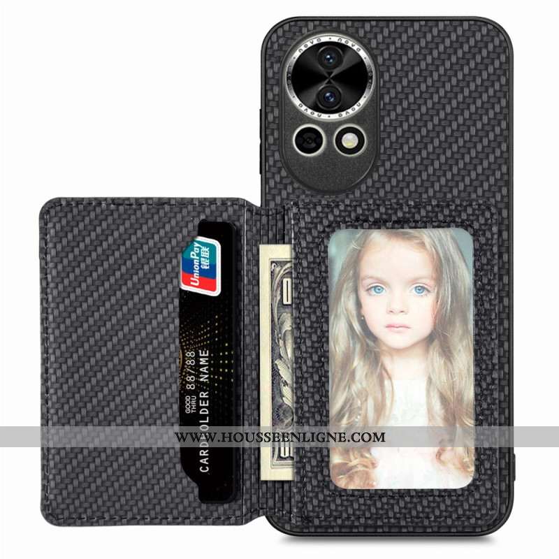 Coque Huawei Nova 13 Fibre Carbone Porte-Cartes