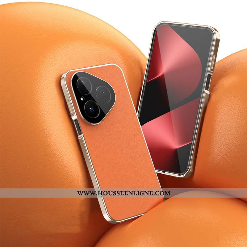 Coque Huawei Pura 80 Design Cuir et Verre Trempé pour Écran