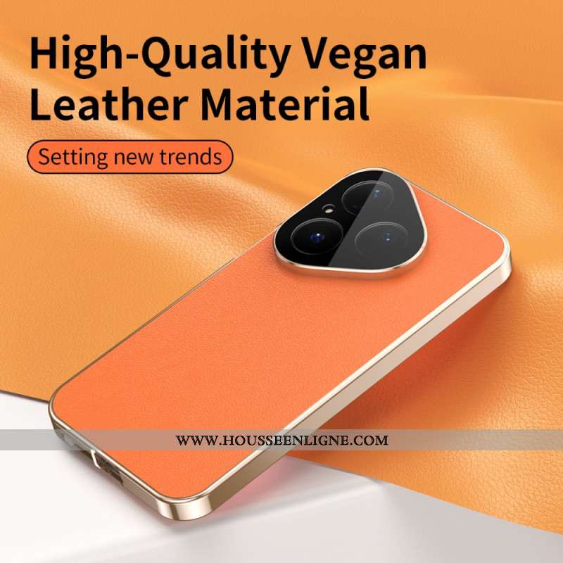 Coque Huawei Pura 80 Design Cuir et Verre Trempé pour Écran