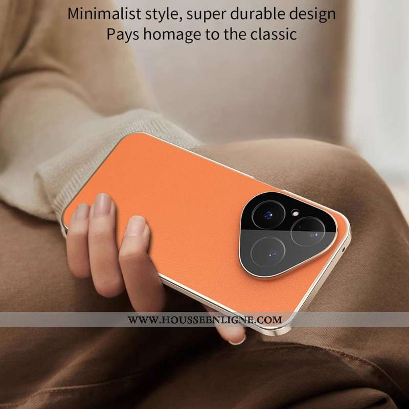 Coque Huawei Pura 80 Design Cuir et Verre Trempé pour Écran