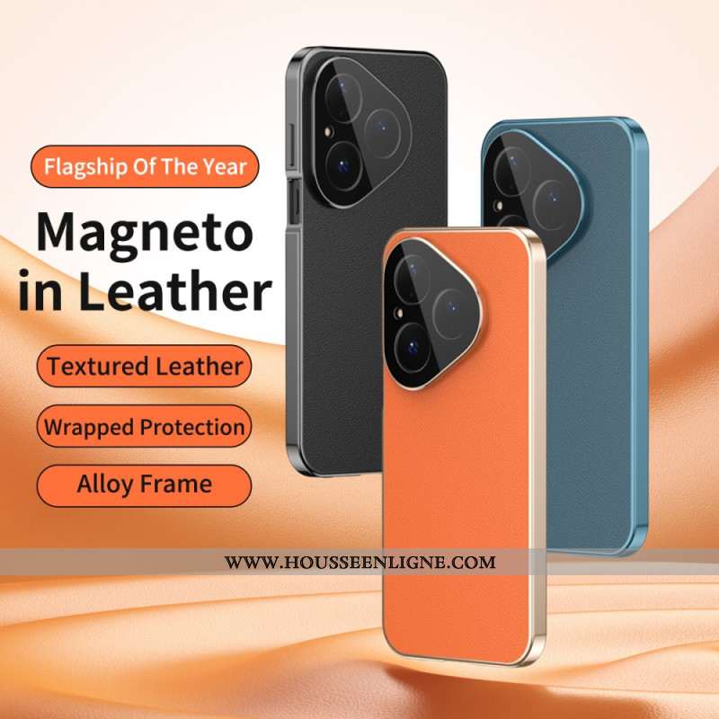 Coque Huawei Pura 80 Design Cuir et Verre Trempé pour Écran