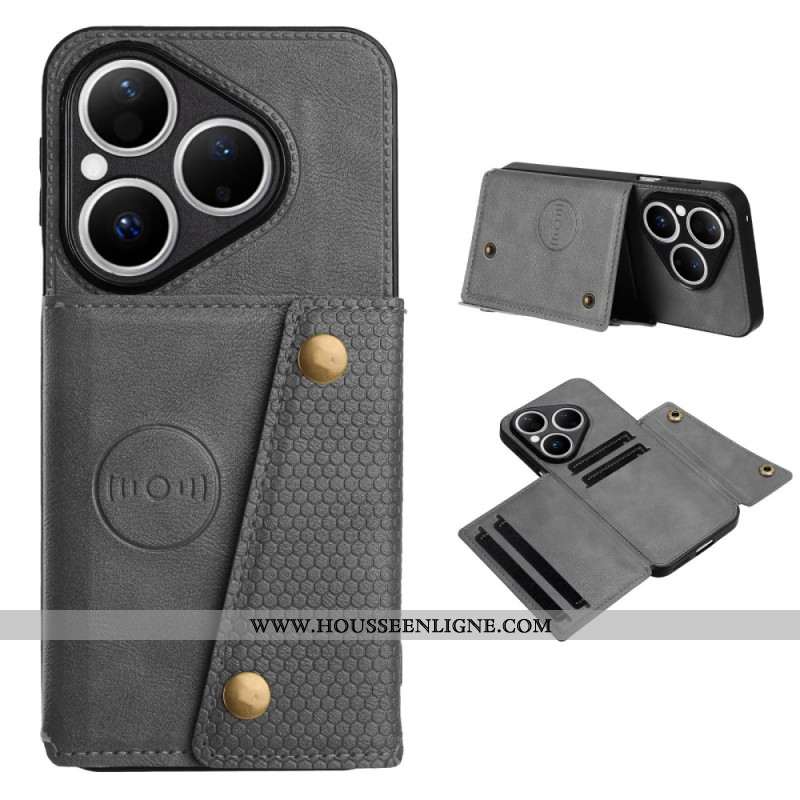 Coque Huawei Pura 80 Effet Cuir Porte-Cartes
