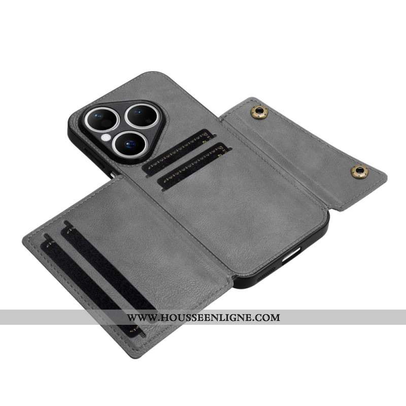 Coque Huawei Pura 80 Effet Cuir Porte-Cartes