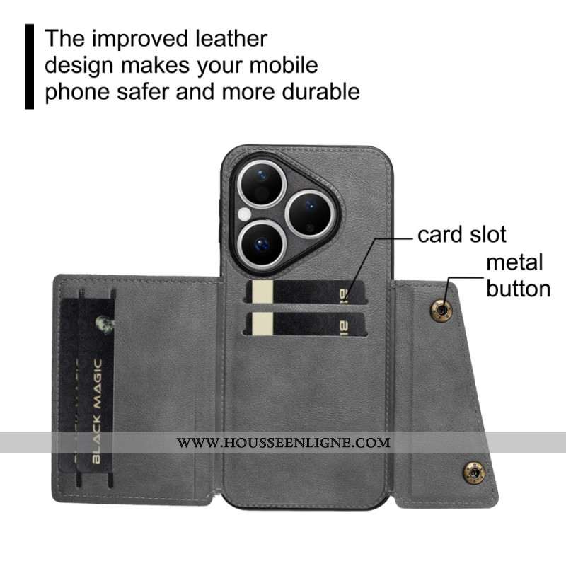 Coque Huawei Pura 80 Effet Cuir Porte-Cartes