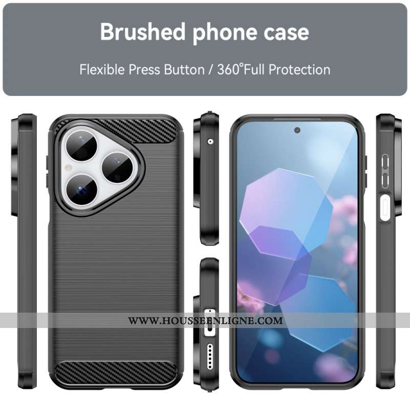 Coque Huawei Pura 80 Fibre Carbone Brossée