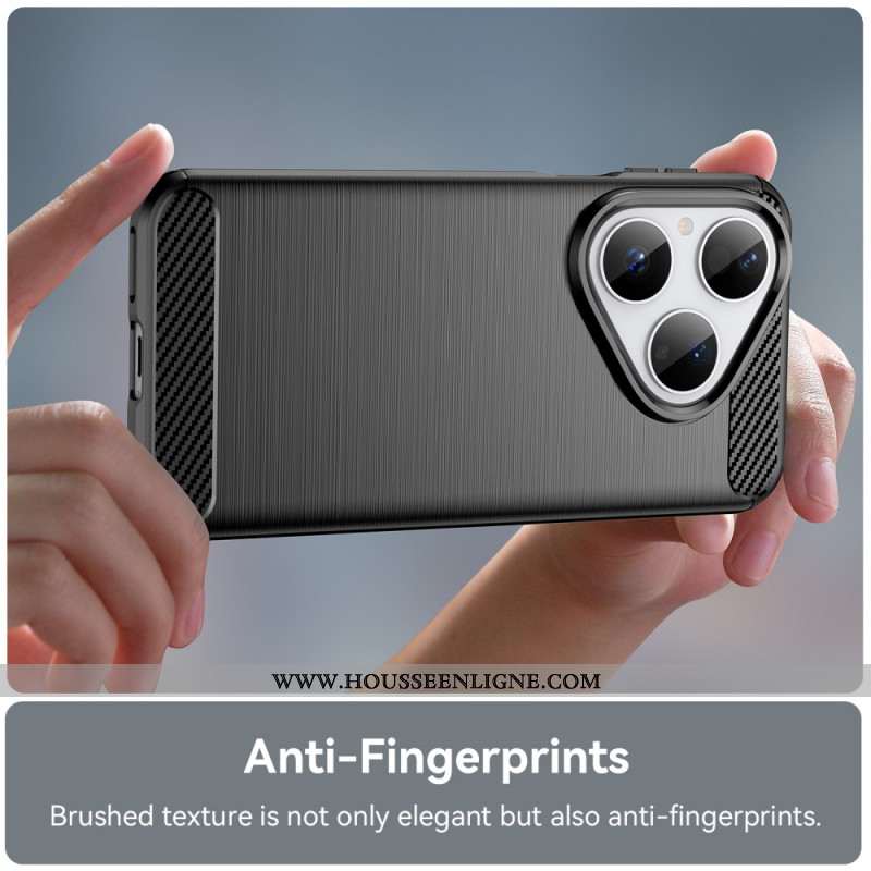 Coque Huawei Pura 80 Fibre Carbone Brossée