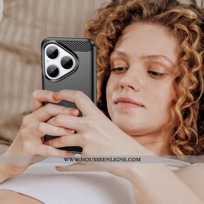 Coque Huawei Pura 80 Fibre Carbone Brossée