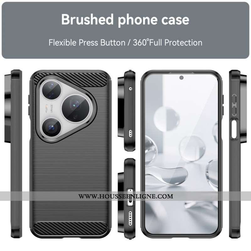 Coque Huawei Pura 80 Pro / 80 Ultra Fibre Carbone Brossée