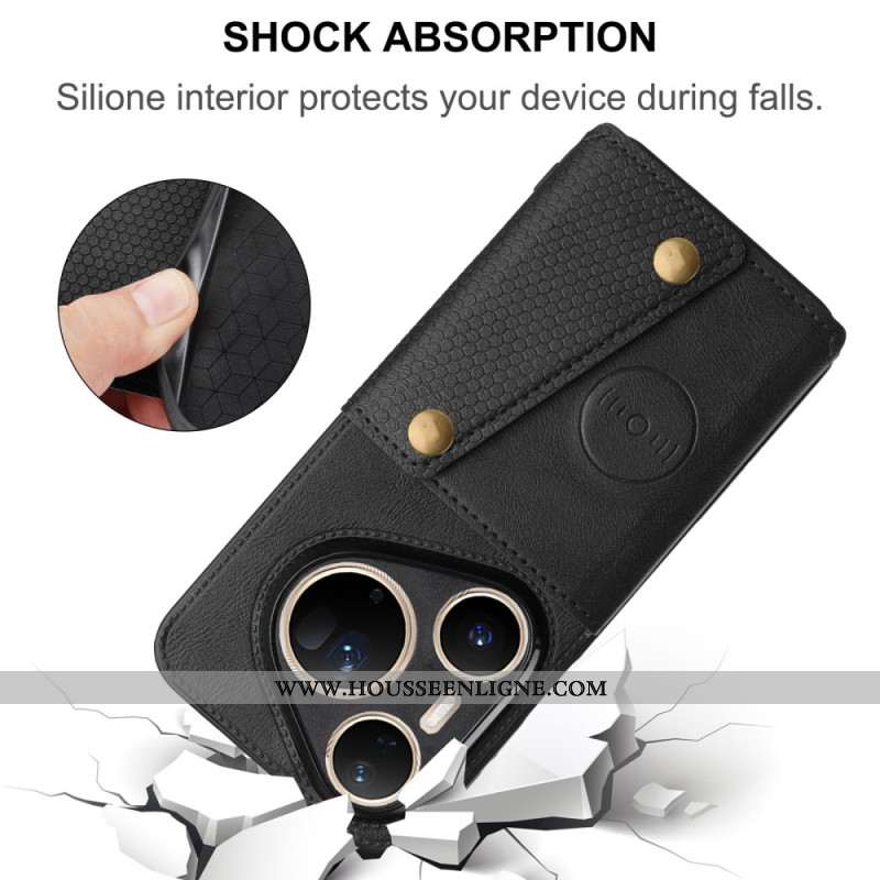 Coque Huawei Pura 80 Ultra Effet Cuir Porte-Cartes